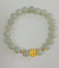 中國黃金China Gold蓮花黃金手鏈女足金轉(zhuǎn)運(yùn)珠手串七夕情人節(jié)禮物送女友老婆媽媽生日 【加重版/4顆金珠】足金蓮花和田玉手串+證書禮盒 曬單實(shí)拍圖
