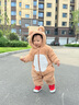 柯斯德尼（kidsneed）嬰兒連體衣秋冬保暖珊瑚絨寶寶連體衣新生兒衣服兒童外出哈衣爬服 曬單實(shí)拍圖