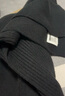 蕉內（Bananain）【王一博同款】熱皮501C男女同款圍巾圍脖保暖羊毛披肩生日禮物冬 黑色 均碼 曬單實(shí)拍圖