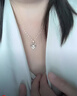 OIDSG老鳳凰999足銀9999純銀項鏈女款2025新款輕奢小眾設計感鎖骨鏈送 白色六芒星吊墜配雪花鏈一套價(jià) 曬單實(shí)拍圖