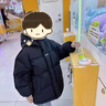 波波拉童年兒童羽絨服童裝男童冬季寶寶三防加厚面包服2025短款冬裝保暖外套 黑色 140 曬單實(shí)拍圖