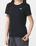 安德瑪（Under Armour）運動(dòng)短袖女 時(shí)尚簡(jiǎn)約寬松舒適透氣休閑圓領(lǐng)T恤 1384231黑色 M 曬單實(shí)拍圖