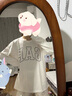 GAP男女裝2025秋季新款LOGO印花寬松純棉圓領(lǐng)長(cháng)袖T恤上衣786288 白色 XL (180/100A)亞洲尺碼 曬單實(shí)拍圖