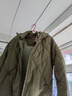 斯琴（siqin）冬女軍綠純棉90%鴨絨連帽拉鏈插袋休閑加厚羽絨服外套 BBDS029144 軍綠 M 曬單實(shí)拍圖