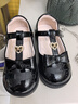 戴維貝拉女童黑色皮鞋秋季兒童女寶公主鞋防滑學(xué)院風(fēng)童鞋 曬單實(shí)拍圖