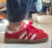 adidas「T頭鞋」VL COURT復古休閑板鞋德訓鞋男女阿迪達斯輕運動(dòng) 淺猩紅/暖香草色/黃色   36 曬單實(shí)拍圖