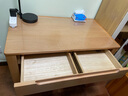 源氏木語(yǔ)實(shí)木電腦桌簡(jiǎn)約書(shū)桌原木辦公桌小戶(hù)型學(xué)習桌寫(xiě)字桌小桌子 原木色書(shū)桌(900*500*760mm) 帶抽 曬單實(shí)拍圖