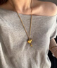 瑞諾黃金葫蘆吊墜女999足金盤纏項(xiàng)鏈鎖骨鏈生日禮物送女友老婆 勿拍/克重多退少補(bǔ) 曬單實(shí)拍圖