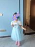 安妮優(yōu)兒（Anneyol）愛(ài)莎公主裙夏款禮服兒童冰雪連衣裙夏季愛(ài)沙裙子寶寶艾莎 藍色120 曬單實(shí)拍圖