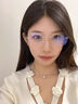 圣莎拉超輕純鈦無邊框眼鏡女近視可配度數(shù)防藍(lán)光顯臉小純欲散光眼睛架男 金色-圓形片 配防藍(lán)光平光鏡片（無度數(shù)） 曬單實(shí)拍圖