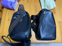 新秀麗（Samsonite）胸包男士時(shí)尚斜挎包休閑簡(jiǎn)約軟牛皮腰包生日禮物 TK9 曬單實(shí)拍圖