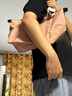 瓏驤（LONGCHAMP）新品 女士中號長(cháng)柄可折疊手提單肩購物袋餃子包托特包女包 2605 089 P96 茶粉色 曬單實(shí)拍圖