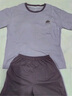 都市麗人女士睡衣女100%純棉短袖短褲春夏季帶胸墊全棉女士家居服女可外穿 曬單實(shí)拍圖