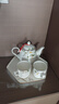 金嵐玉骨瓷花茶壺泡瓷茶壺小壺沏茶壺涼水壺單壺小號家用水具 香榭麗舍-玉蘭壺1個(gè) 800ml 曬單實(shí)拍圖