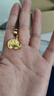 萃華金店足金999古法墩墩象黃金吊墜女士時(shí)尚小象掛墜送女友老婆七夕禮物 【鑲鉆墩墩象吊墜】金重約7g 曬單實(shí)拍圖