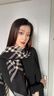 SCOTT GOOSE2025新款圍巾女同款經(jīng)典格紋鎖邊仿羊絨秋冬保暖百搭氣質(zhì)圍脖 黑色-不能機洗 曬單實(shí)拍圖