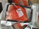 百味殿新鮮新疆三文魚(yú) 生鮮刺身生魚(yú)片海鮮水產(chǎn)冷凍冰鮮中段三文魚(yú)去皮 【特級厚魚(yú)】?jì)糁卸握麎K 1200g 曬單實(shí)拍圖