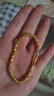 中國黃金（CHINA GOLD）盤(pán)纏黃金手鏈女足金碎碎金子手串生日禮物送女朋友老婆 足金幾何碎金子手串 金重約：3.2g 曬單實(shí)拍圖