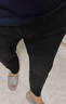 京東京造褲子男薄款冰絲休閑褲男士直筒寬松商務(wù)運動(dòng)長(cháng)褲黑色 33 曬單實(shí)拍圖