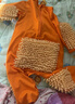 G. DUCKKIDS小黃鴨嬰兒爬行服寶寶拖地爬爬服兒童連體衣服春秋裝懶人擦地薄款 桔色露手露腳  薄 春秋 80cm 17斤以下 曬單實(shí)拍圖