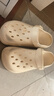 名創(chuàng  )優(yōu)品（MINISO）洞洞鞋男女夏季外穿涼鞋防滑厚底踩屎感包頭涼拖鞋 卡其+海洋星星 曬單實(shí)拍圖