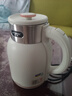 半球（PESKOE）電水壺燒水壺電熱水壺 1.5L 雙層防燙開(kāi)水壺 304不銹鋼熱水壺 DF1515A-05 白色 曬單實(shí)拍圖