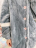 雅鹿珊瑚絨睡袍女秋冬季睡衣加絨加厚可愛法蘭絨家居服套裝可外穿 NSMLZ-藍(lán)兔子 【睡袍+褲子】 L 【建議100-120斤】 曬單實(shí)拍圖