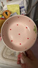 草莓陶瓷碗勺家用高顏值米飯碗少女心甜品碗釉下彩餐具套裝 【1個裝】淺粉草莓手柄碗 曬單實拍圖