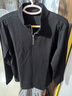 布先生春秋長(cháng)袖t恤男秋裝時(shí)尚潮流純色立領(lǐng)男裝上衣 BT3773易穿搭 黑色 XL (180) 曬單實(shí)拍圖