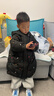 乖奇熊三防嬰幼兒羽絨外套中長款秋冬保暖上衣寶寶鴨絨連帽外出衣服黑色 璀璨星河 100 曬單實(shí)拍圖