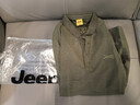 吉普（JEEP）長(cháng)袖T恤男士polo打底衫春秋季新款寬松純色上衣男裝 軍綠  3XL 曬單實(shí)拍圖