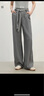 范思藍恩松弛感垂墜百搭闊腿褲女2025夏新款通勤修身褲子2464 巖石灰 S 曬單實(shí)拍圖