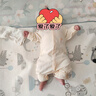 愛寶適嬰兒連體衣春秋純棉寶寶哈衣爬服新生兒衣服睡衣黃色73cm  T142 曬單實(shí)拍圖