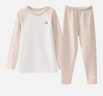 Q21【厚暖】小暖皮兒童保暖內衣套裝男女童寶寶校服神器保暖衣褲 米咖拼色【厚暖 適合-5~5℃】 120 曬單實(shí)拍圖
