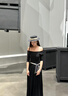 俞兆林絲巾腰帶女2025新款腰間裝飾搭配裙子牛仔褲長(cháng)條小絲帶感百搭禮盒 波斯佩利-黑白 曬單實(shí)拍圖