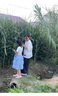 富羅迷女童連衣裙甜美蝴蝶結(jié)拼接T恤裙子兒童網(wǎng)紗蛋糕裙夏 白/藍  150  曬單實拍圖