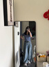 魯雅爾美式復古牛仔褲女夏季vintage高街顯瘦寬松小個(gè)子直筒闊腿長(cháng)褲子 淺藍色 L 曬單實(shí)拍圖