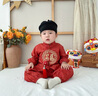 G.DUCKKIDS小黃鴨周歲禮服男寶寶抓周衣服女漢服百日宴百天滿(mǎn)月嬰兒套裝夏季 紅色+香囊 90 建議1~2歲【 80-90cm】cm 曬單實(shí)拍圖