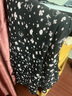 顏域長(cháng)袖V領(lǐng)茶歇連衣裙女春裝2024新款輕熟收腰顯瘦氣質(zhì)碎花長(cháng)裙 黑花 L/40 曬單實(shí)拍圖