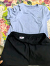 駱駝（CAMEL）速干運動(dòng)服女短袖T恤褲跑步兩件套裝 J25BAXLN076 剛柔粉/黑 M 曬單實(shí)拍圖