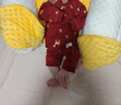 優(yōu)奇新生兒大紅色連體衣嬰兒哈衣春秋純棉初生和尚服爬服男女寶寶內(nèi)衣 曬單實(shí)拍圖