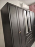 續巧中古風(fēng)黑色衣柜家用臥室小戶(hù)型暗黑系美式經(jīng)典復古成品大衣櫥法式 木門(mén)款0.8米2門(mén)衣柜【ENF級歐松 2.0米高【18mm加厚板材】 曬單實(shí)拍圖