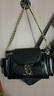 CHARLES&KEITH25秋新品油蠟皮菱格腋下雙肩包機車包七夕禮物CK2-60782702 Black黑色 S 曬單實拍圖