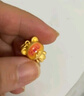 周大生黃金吊墜女足金硬金心動(dòng)小熊掛墜生日禮物送女友 1.1g 曬單實(shí)拍圖