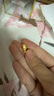 中國(guó)黃金（CHINA GOLD）黃財(cái)神鴻運(yùn)招財(cái)時(shí)尚手鏈女白水晶足金手串七夕情人節(jié)禮物送女朋友 三通葫蘆白水晶手串 曬單實(shí)拍圖
