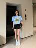 回力板鞋女鞋2025夏季新款可愛星星休閑小白鞋厚底百搭學(xué)生休閑鞋子女 白/淺藍(lán)/黃 37 曬單實(shí)拍圖