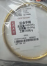 周大亨黃金手鐲古法素圈金鐲子999足金手鐲女款送媽媽送女友送老婆禮物 古法半實(shí)心手鐲 約20克（多退少補） 圈號60 曬單實(shí)拍圖