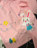 lemonkid兒童雨衣男童女寶寶雨披斗篷式小學(xué)生雨具 蒂娜彩虹星星兔 L 曬單實(shí)拍圖