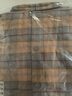 無印良品（MUJI） 女式法蘭絨襯衫領長袖襯衫女士襯衣內搭上衣純棉秋季新品女裝 暗黃色格紋 XL （165/92A） 曬單實拍圖
