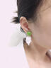 QBILY 耳環(huán)【4對裝】多巴胺編織花朵耳環(huán)女度假風(fēng)小眾高級感耳飾配飾 多巴胺耳環(huán)【4對裝】 曬單實(shí)拍圖